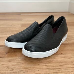 Munro Lulu Black Leather Casual Flat Sneaker Sz US 7